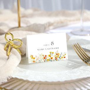 Numeração De Mesa Placa de Localização Floral das Flores Selvagens d