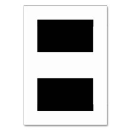 Numeração De Mesa Placa de lugar de nome de cor branca e preto-e-vaz