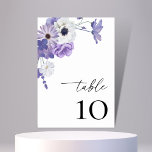 Numeração De Mesa Placa de Mesa 10 de Casamento Botânico Floral Púrp<br><div class="desc">Celebre o seu casamento com este cartão de mesa elegante e minimalista,  com textos botânicos roxos e personalizados da sua escolha. Adicione facilmente seus próprios detalhes clicando na opção "personalizar".</div>