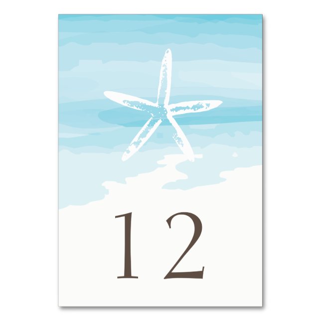 Numeração De Mesa Placa de Mesa Beach Wedding (Frente)