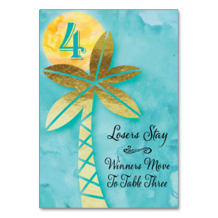 Numeração De Mesa Placa de Mesa Bunco Beach nº 4