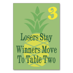 Numeração De Mesa Placa de Mesa Bunco de abacaxi nº 3