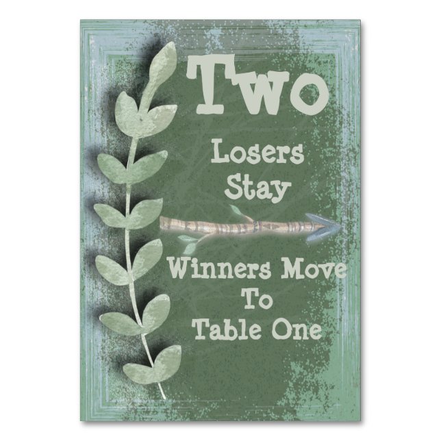 Numeração De Mesa Placa de Mesa Bunco de Seta Boho #2 (Frente)