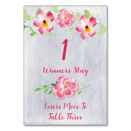 Numeração De Mesa Placa de Mesa Bunco Rosa Nº 1