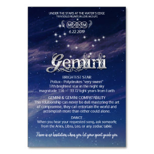 Numeração De Mesa Placa de Mesa central Gemini