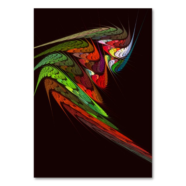 Numeração De Mesa Placa de Mesa Chameleon Abstrato Art (Frente)