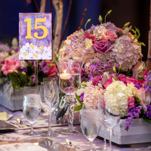 Numeração De Mesa Placa de Mesa com moldura Dourada flexível e flexí