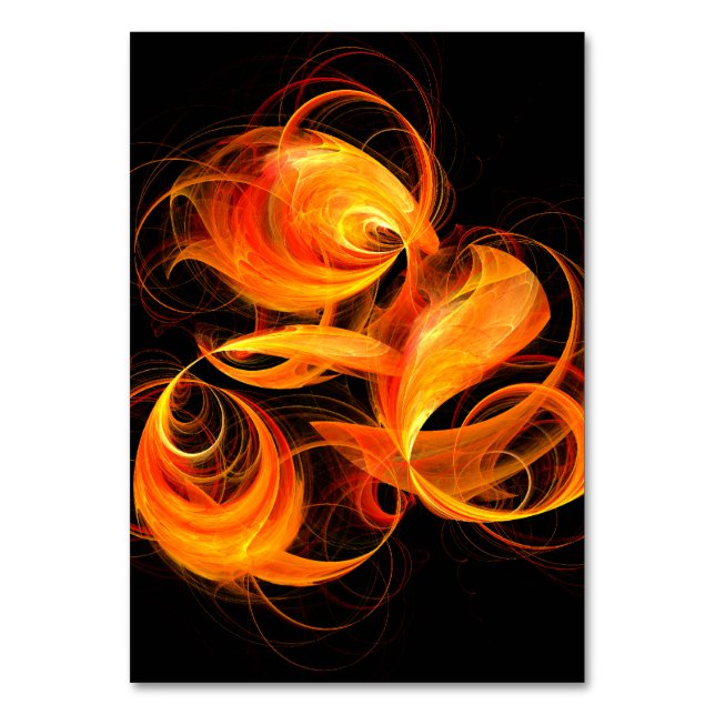 Numeração De Mesa Placa de Mesa de Abstrato de Fireball (Frente)