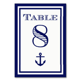 Numeração De Mesa Placa de Mesa de Âncora Frame Azul de Marinho Simp