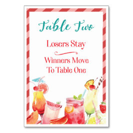 Numeração De Mesa Placa de Mesa de Bebidas Summertime Dois Bunco