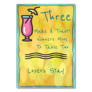 Numeração De Mesa Placa de Mesa de Bunco Beink 3