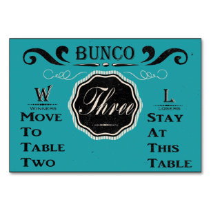 Numeração De Mesa Placa de Mesa de Bunco Vintage - #3