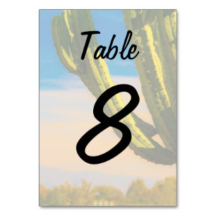 Numeração De Mesa Placa de Mesa de Casamento do Desert Saguaro Cactu