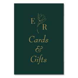 Numeração De Mesa Placa de Mesa de Casamento Emerald Green Cards & G