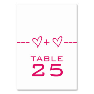 Numeração De Mesa Placa de Mesa de Equação Cardíaca Rosa