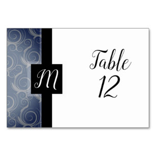 Numeração De Mesa Placa de Mesa de espiral monograma