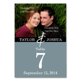 Numeração De Mesa Placa de Mesa de Fotografias Azul de Tabuleiro Mod