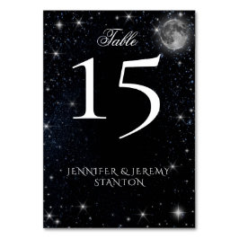 Numeração De Mesa Placa de Mesa de Lua Starry Night