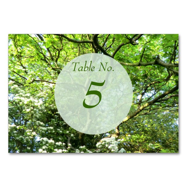 Numeração De Mesa Placa de Mesa de Manipulação de Hawthorn e Oak (Frente)