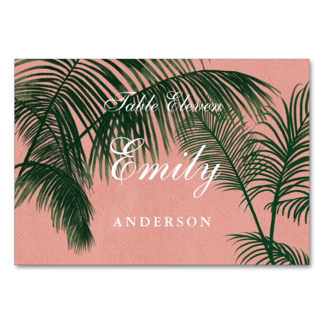 Numeração De Mesa Placa de Mesa de Primaveras de Palma (Frente)