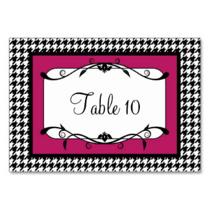 Numeração De Mesa Placa de Mesa de som preto e rosa vísivel