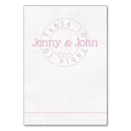 Numeração De Mesa Placa de mesa de vintagem de rendas e rosa com bot