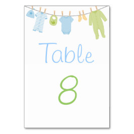 Numeração De Mesa Placa de Mesa do Chá de fraldas de roupas azul e v