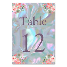 Numeração De Mesa Placa de Mesa do Gráfico Sentado Mãe de Pérola