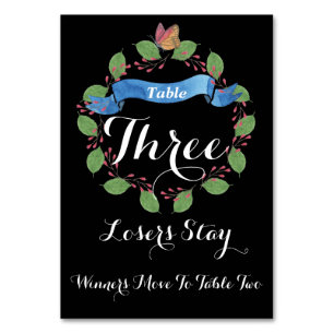 Numeração De Mesa Placa de Mesa Floral bonito nº 3