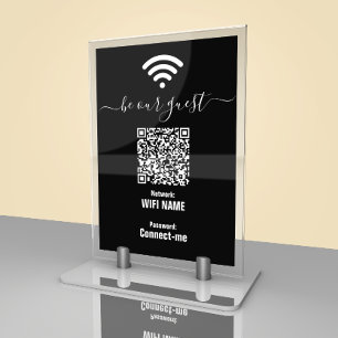 Numeração De Mesa Placa de Mesa Minimalista com Senha de Wifi Modern