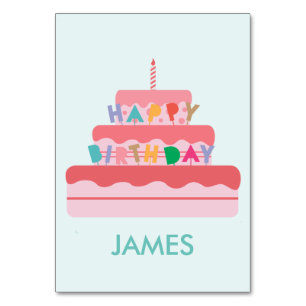 Numeração De Mesa Placa de Mesa Personalizada Feliz Aniversário