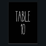 Numeração De Mesa Placa de Mesa Preta de Potência Dunn mesa 10 Rae<br><div class="desc">Mesa 10. Preto e Branco simples. Rae Dunn. Entre em contato com o Designer para fazer o número correto de números de tabela para seu evento.</div>