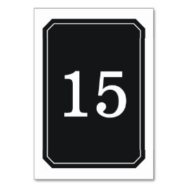 Numeração De Mesa Placa de Mesa Preta Simplesmente Elegante