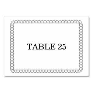 Numeração De Mesa Placa de Mesa redonda Ebony Encirclerada