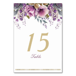 Numeração De Mesa Placa de Mesa Roxo Lilac Quinceañera