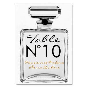 Numeração De Mesa Placa de Mesa Sentada do Frasco de Perfume