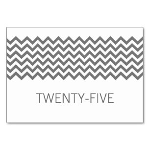 Numeração De Mesa Placa de Mesa Simples Chevron cinza