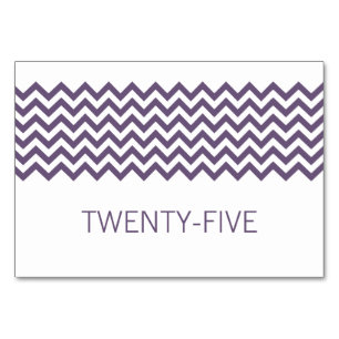 Numeração De Mesa Placa de Mesa Simples Chevron Roxo