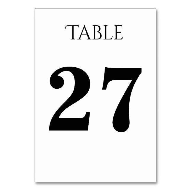 Numeração De Mesa Placa de Mesa simples e personalizável (Frente)