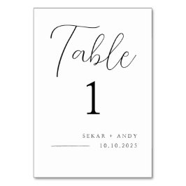 Numeração De Mesa Placa de Mesa simples Elegante