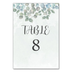 Numeração De Mesa Placa de Mesa verde para o Eucalyptus