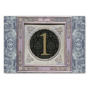 Numeração De Mesa Placa de Mesa Vintage Frame Floral Tapeçaria 3