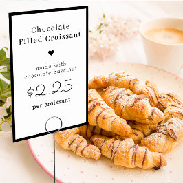 Numeração De Mesa Placa de nome de Comida Mínima e Custa