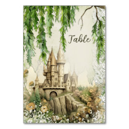 Numeração De Mesa Placa de Número da Mesa do Castelo Encantado - Con