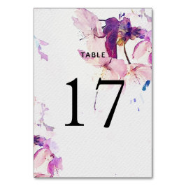 Numeração De Mesa Placa de Número da Tabela de Casamento Floral Púrp