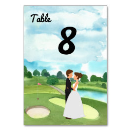 Numeração De Mesa Placa de número da tabela Golf Wedding Node & Groo