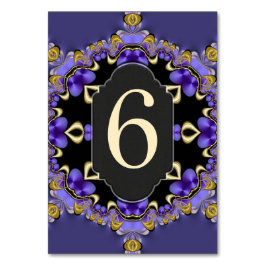 Numeração De Mesa Placa de Número da Tabela Gótica Dourada Satin Pur