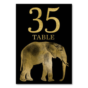 Numeração De Mesa Placa de Número de Elefante Animal Africa Selgle 3