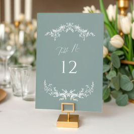 Numeração De Mesa Placa de Número de Mesa de Casamento Cottage Dusty