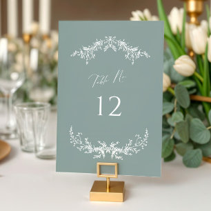 Numeração De Mesa Placa de Número de Mesa de Casamento Cottage Dusty
